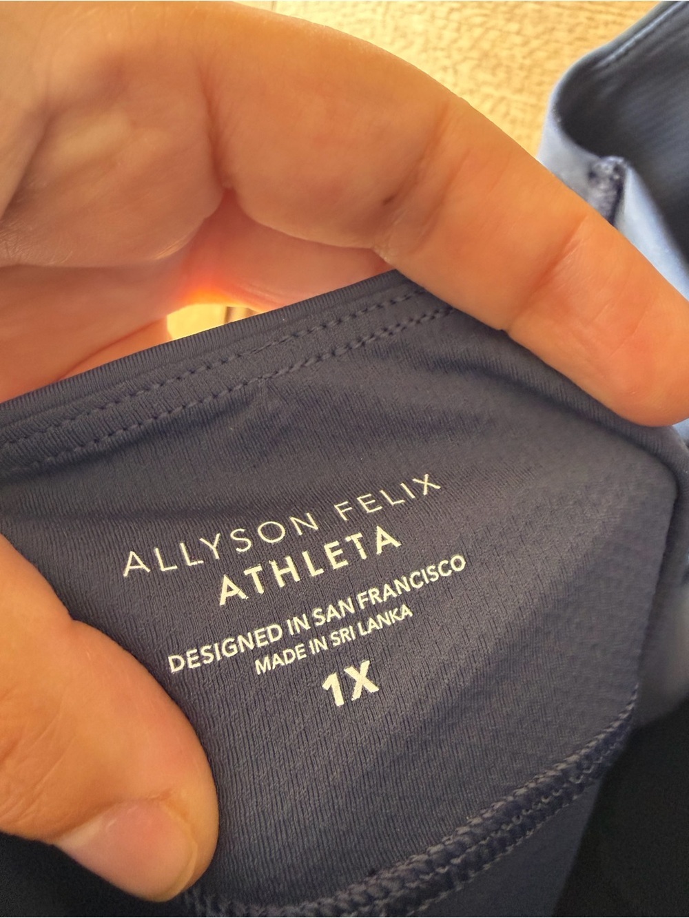 Athleta Slate Blue Allyson Felix bodysuit - Picture 6 of 8